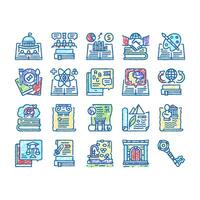 History Learn Educational Lesson Icons hand drawn vector