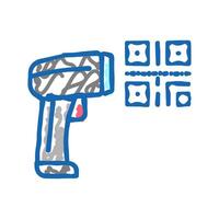 pistol for scanning bar code color icon isolated illustration vector