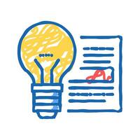 idea on paper list icon doodle illustration vector
