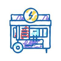 electrical generator color icon flat illustration vector