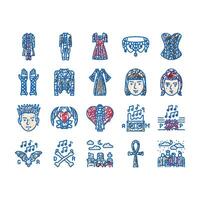 goth subculture punk gothic y2k icons hand drawn vector