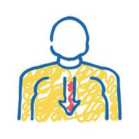 bulimia psychological problems icon doodle illustration vector
