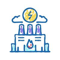 energy factory color icon flat illustration vector