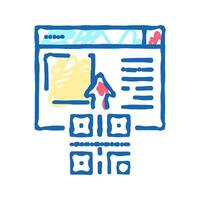 qr code internet web site color icon isolated illustration vector