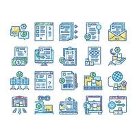 Procurement Process set Icons hand drawn vector
