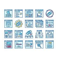 seo optimize community icons hand drawn vector