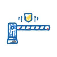 road barrier color icon isolated illustration vector