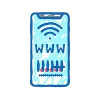 qr code for search web site color icon isolated illustration vector
