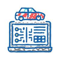 computer diagnostics color icon isolated illustration vector
