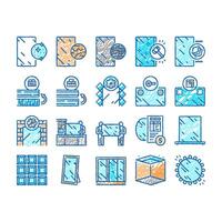 Mirror Installation set Icons hand drawn vector