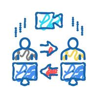 calling computer application icon doodle illustration vector