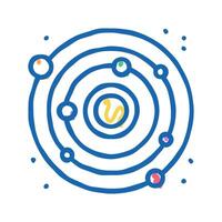 solar system color icon flat illustration vector