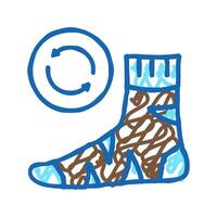 useless sock color icon isolated illustration vector