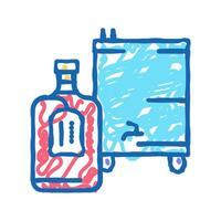 homemade alcohol color icon isolated illustration vector