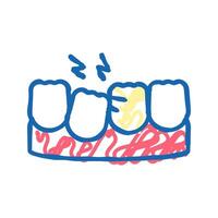 loose tooth icon doodle illustration vector
