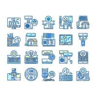 Conditioning System Electronics Icons hand drawn vector