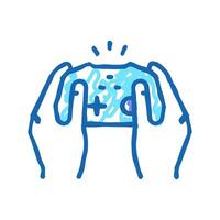 playing game joystick icon doodle illustration vector
