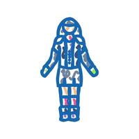 cybergoth rave retro icon doodle illustration vector