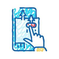 parallax scrolling ux ui design icon doodle illustration vector