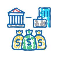 state business benefits icon doodle illustration vector