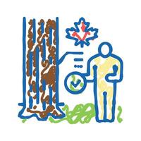 site and tree selection icon doodle illustration vector