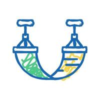 hammock summer accessory for resting icon doodle illustration vector
