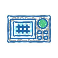 navigation system icon doodle illustration vector