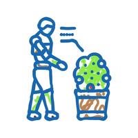 robotic loader robot harvests icon doodle illustration vector