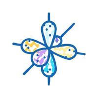 physics molecular structure icon doodle illustration vector