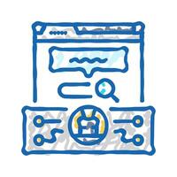 natural language processing nlp seo icon doodle illustration vector