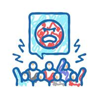 agression people icon doodle illustration vector