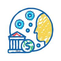 into epidemic benefits icon doodle illustration vector