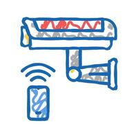 camera, security system remote control icon doodle illustration vector