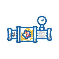 industrial pipeline icon doodle illustration vector