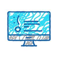 unworked internet web page icon doodle illustration vector