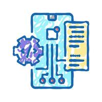 testing application icon doodle illustration vector