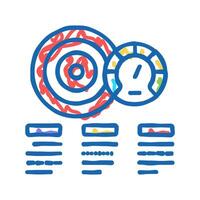achievement task optimize icon doodle illustration vector