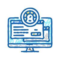 pc optimization repair computer icon doodle illustration vector