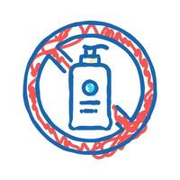 stop using liquid soap icon doodle illustration vector