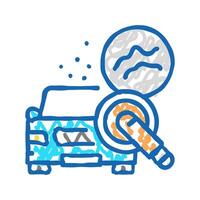 scuff mark and minor scratch buffing icon doodle illustration vector