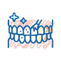 teeth whitening icon doodle illustration vector