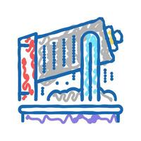 garbage sorting equipment icon doodle illustration vector