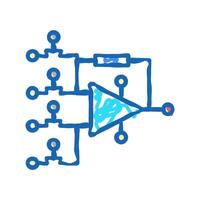 hardware model neural network icon doodle illustration vector