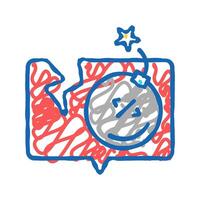 account or program hacking icon doodle illustration vector