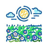 sun spring icon doodle illustration vector