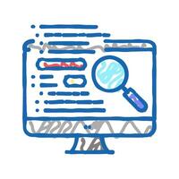 data checking icon doodle illustration vector