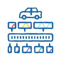 vin code decoder icon doodle illustration vector