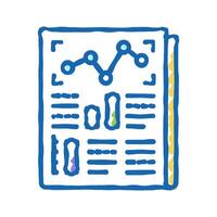 statistical report icon doodle illustration vector