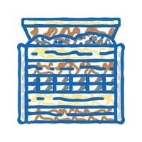 composting waste sorting icon doodle illustration vector