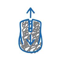 mouse scroll icon doodle illustration vector